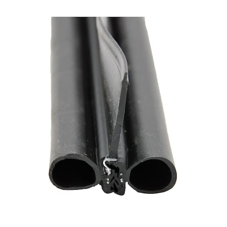 AP Products 018-478 Black Double Bulb Seal With Wiper - 2 X 2.25 X 28'